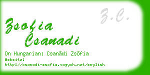 zsofia csanadi business card